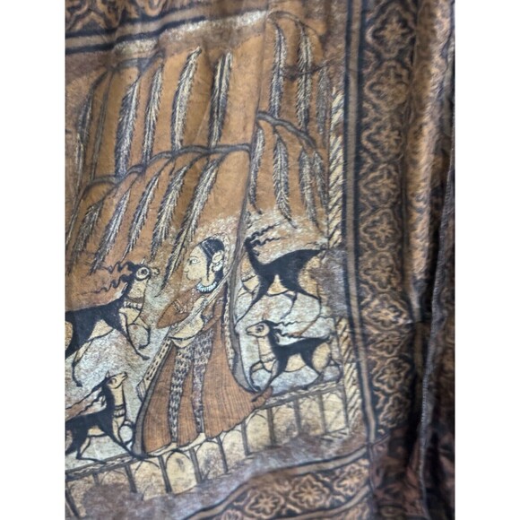 IRENE Exclusively For Bullocks Wilshire Vintage Dress Peruvian Print Sz Sm-M - Picture 5 of 11